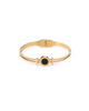 Black Enamel Textured Band Bracelet