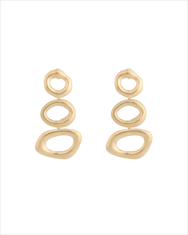 Organic Oval Drop Earrings