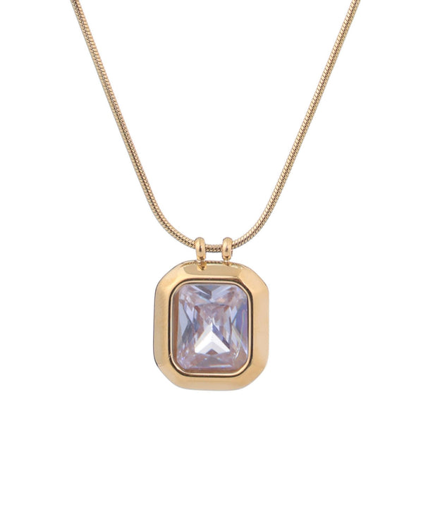 Single-Stone Crystal Pendant Necklace