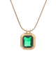 Emerald Green Crystal Pendant Necklace
