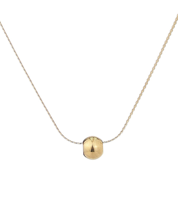 Golden Bead Pendant Necklace