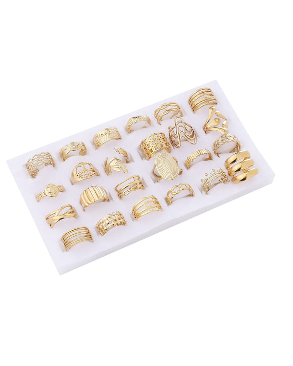 Adjustable Free Size Rings Combo Set Of 24 Collection 4