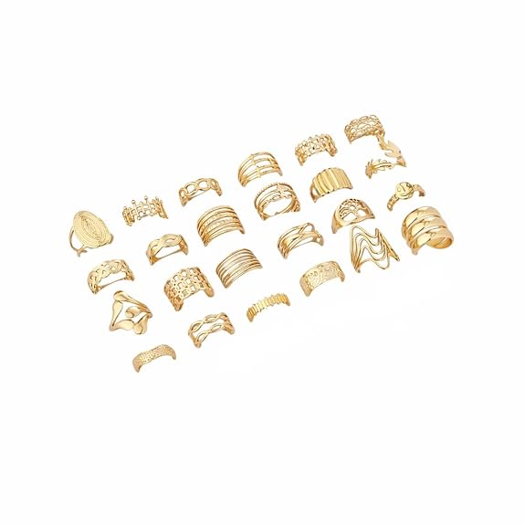 Adjustable Free Size Rings Combo Set Of 24 Collection 1