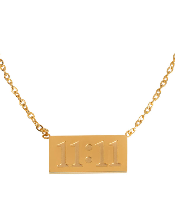11:11 Engraved Pendant Necklace for Women