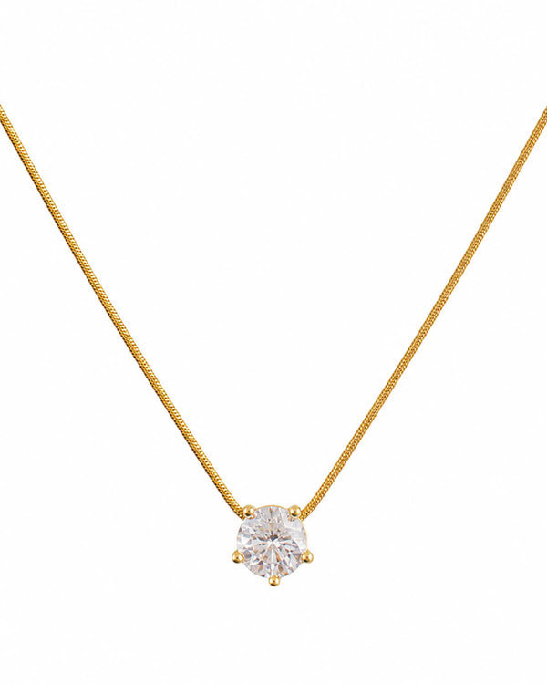 Solitaire Crystal Necklace for Women