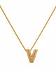 Small Initial V Necklace for Women