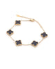 Black Enamel Clover Bracelet