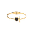 Black Enamel Round Motif Bracelet