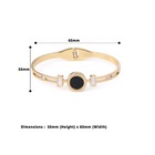 Black Enamel & Mother-of-Pearl Accents Bracelet