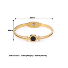 Black Enamel Textured Band Bracelet