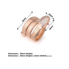 Rose Gold Finish Wrap-Style Watch Bracelet