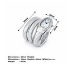 Silver Tone Finish Wrap Style Watch Bracelet