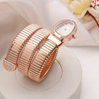 Rose Gold Finish Wrap-Style Watch Bracelet