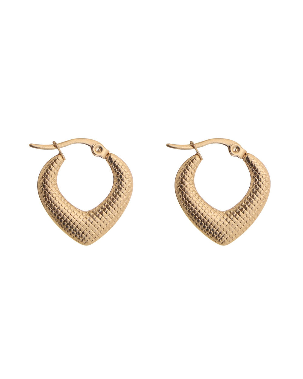 Heart Shaped Hoop Earrings