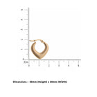 Heart Shaped Hoop Earrings
