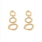 Organic Oval Drop Earrings