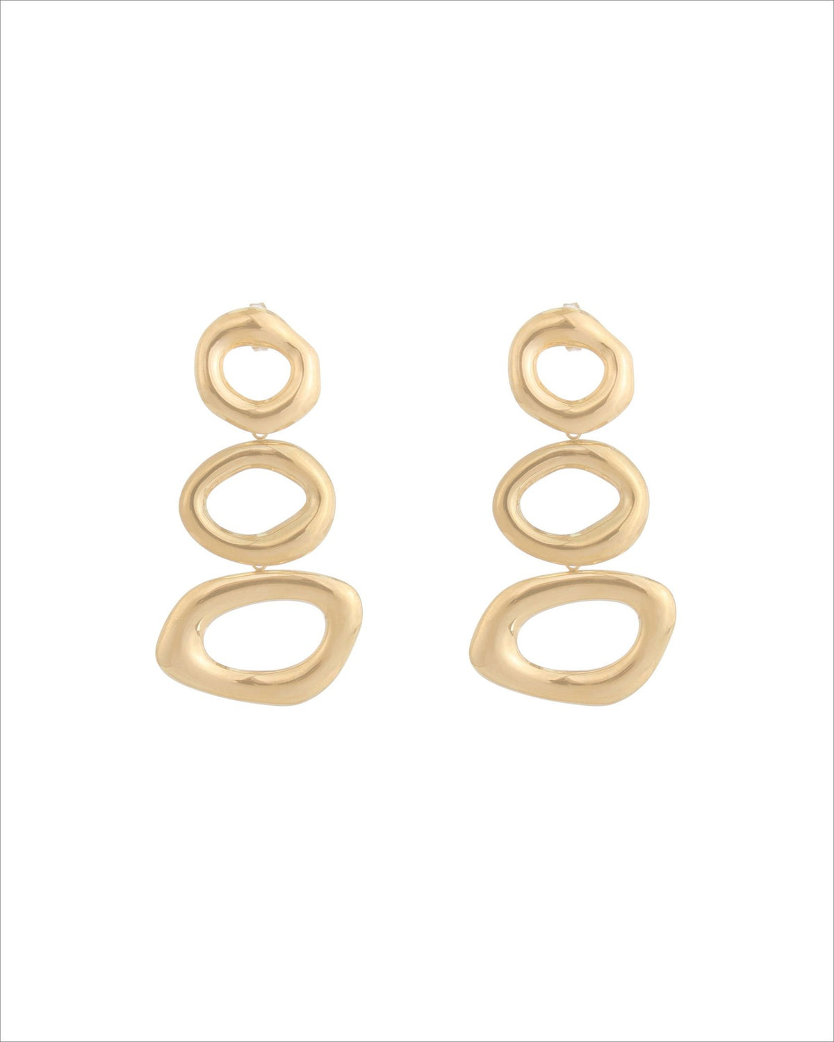 Organic Oval Drop Earrings