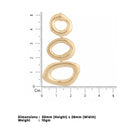 Organic Oval Drop Earrings