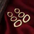 Organic Oval Drop Earrings
