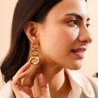 Organic Oval Drop Earrings
