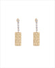 Zircon Rectangular Drop Earrings