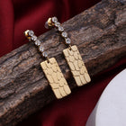 Zircon Rectangular Drop Earrings