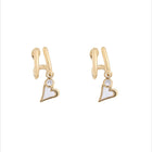 Heart Charm Hoop Earrings