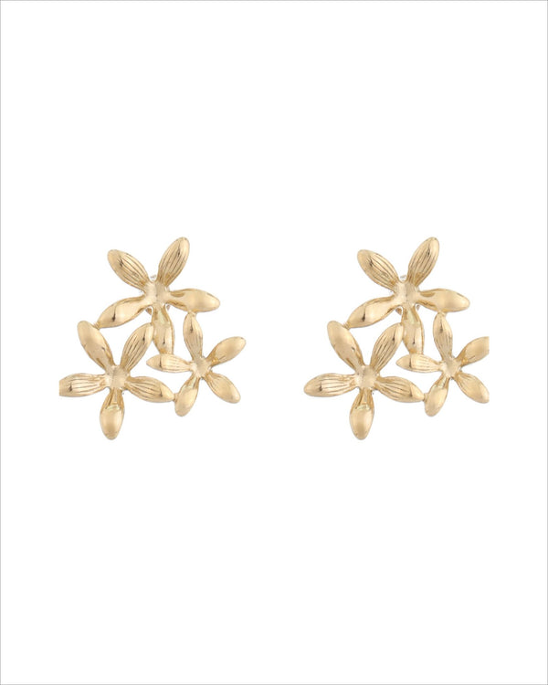 Floral Cluster Stud Earrings