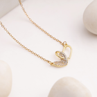 Double Heart Pendant Necklace