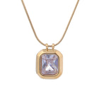 Single-Stone Crystal Pendant Necklace
