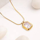 Single-Stone Crystal Pendant Necklace