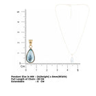 Aqua Drop Pendant Necklace