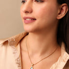 Aqua Drop Pendant Necklace