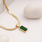 Emerald Green Pendant Necklace
