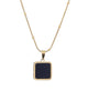 Black Square Pendant Necklace