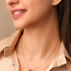 Golden Bead Pendant Necklace