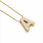 Letter A Zircon Necklace