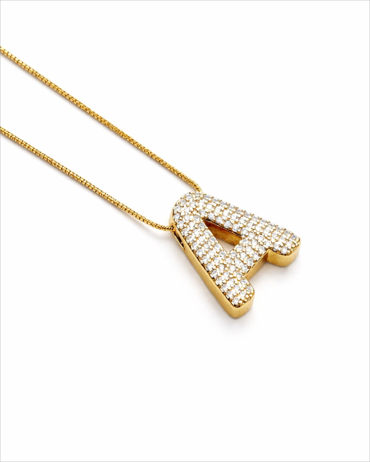 Letter A Zircon Necklace