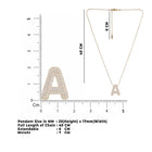 Letter A Zircon Necklace