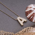 Letter A Zircon Necklace