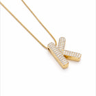 Letter K Zircon Necklace