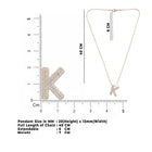 Letter K Zircon Necklace
