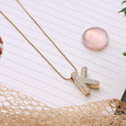 Letter K Zircon Necklace