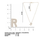Letter R Zircon Necklace