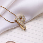 Letter P Zircon Necklace