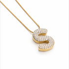 Letter S Zircon Necklace