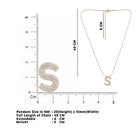 Letter S Zircon Necklace