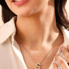 Letter S Zircon Necklace