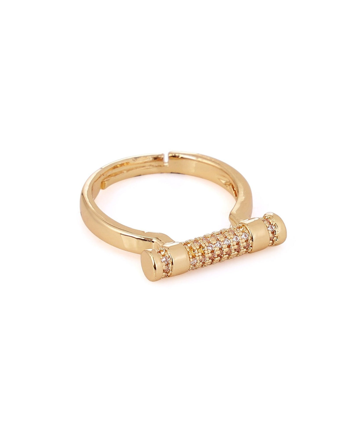 Crystals Micro-Set Adjustable Ring
