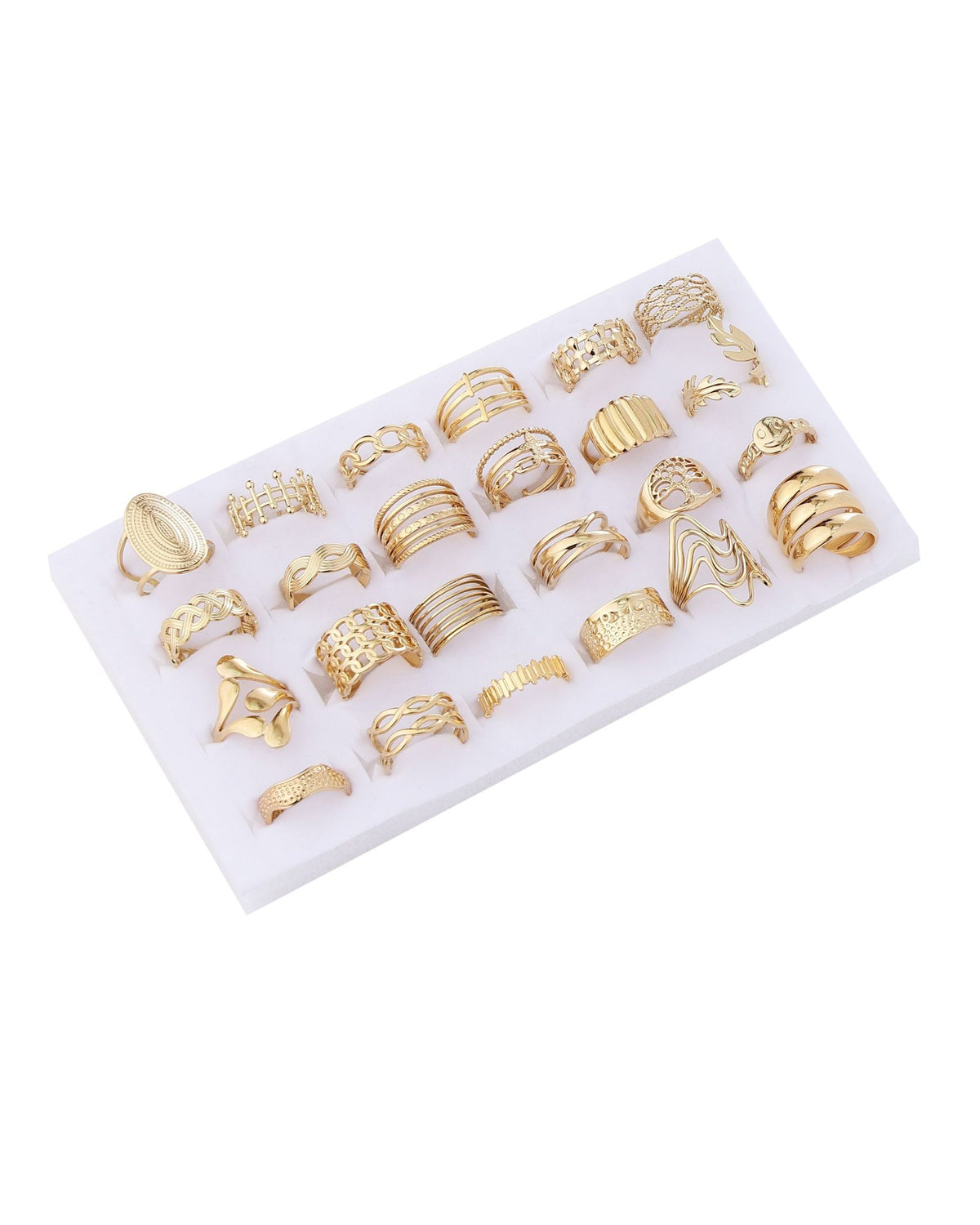 Adjustable Free Size Rings Combo Set Of 24 Collection 1